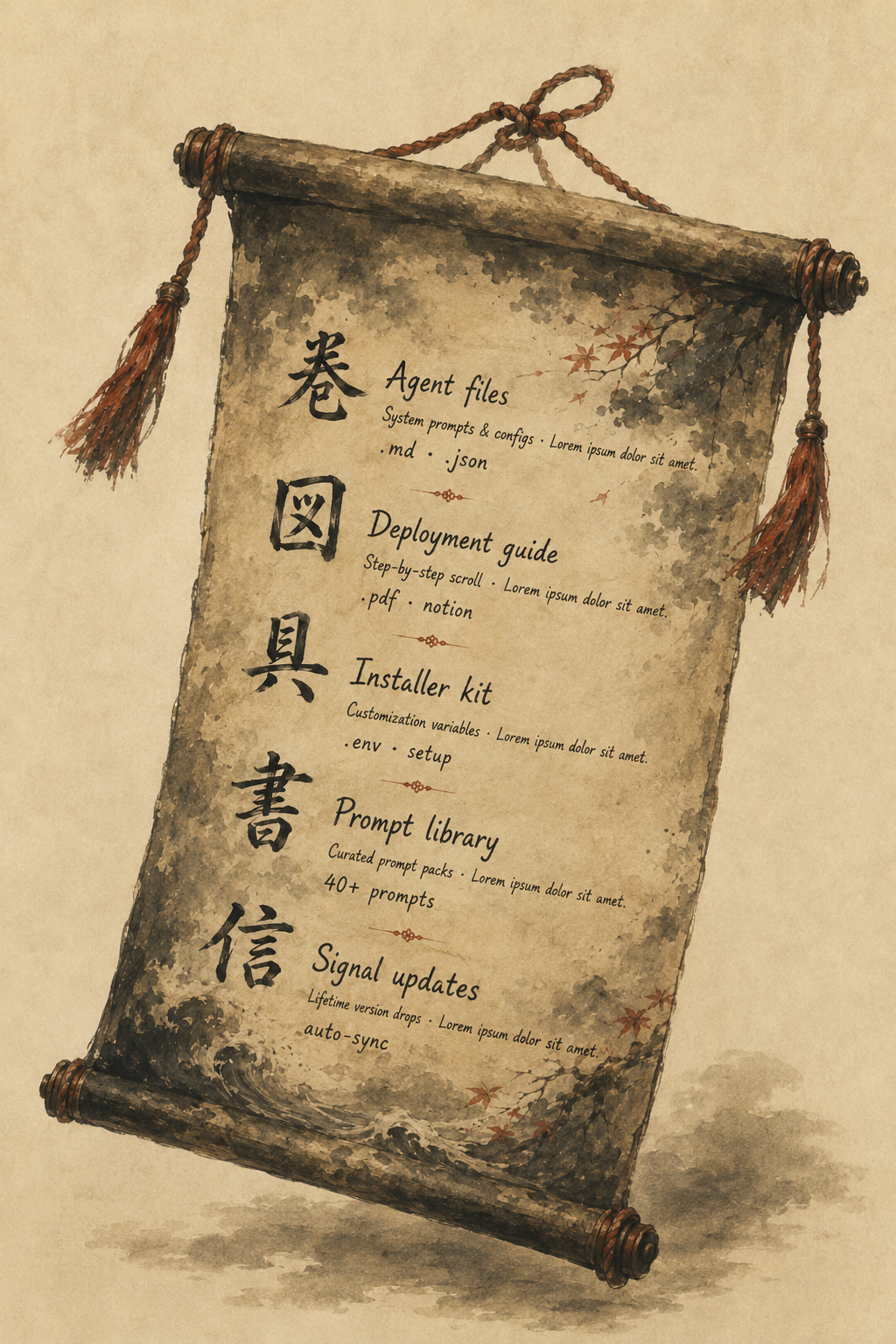 The scroll — agent kit contents